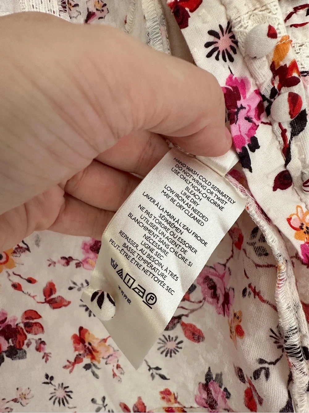 By Anthropologie Puff Sleeve Lace Floral Blouse in Size 2